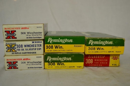 Ammo. 308 cal WIN. Approx. 128 Rds