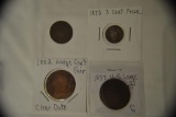 Coins. Large, Two, & Three Cents