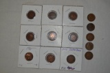 Coins. 14 Indian Head Pennies