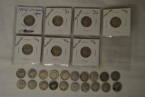 Coins. 27 Pre 1964 Dimes. Roosevelt & Mercury