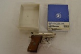 Gun. Beretta model 21a Nickel 22cal Pistol