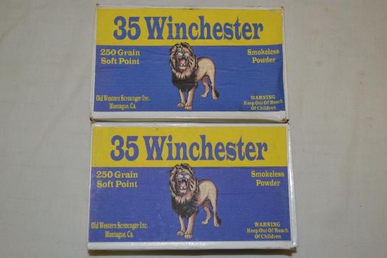 Ammo. Winchester 35 cal. 40 Rds. Lion Boxes.