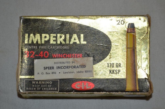 Ammo. Imperial 32-40 Winchester. 20 Rd.