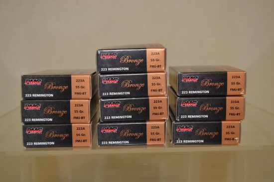 Ammo. PMC 223 Remington. 10 Full Boxes, 200 Rds