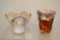 2 Chocolate Agate Glass Agate Vases