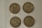 Coins. 4 Walking Liberty Half Dollars