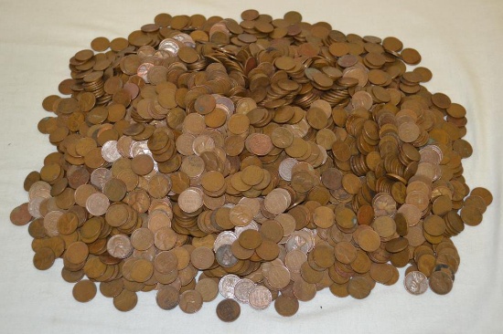Coins. Wheat Pennies. 20 Lbs.