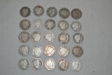 Coins. 25 Barber Dimes