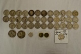 Coins. 35 Error Quarters, 2 Half Dollars, Pre 1964