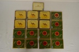 16 Cigarette Tins. Camels, Lucky Strikes, Chester