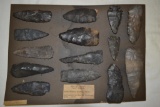 Native American Set of 14 Flint Knives, Paleo Era