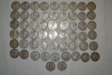 Coins. 56 1918-1946 Walking Liberty Half Dollars