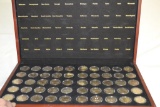 Coins. 50 State Quarters In Wooden Case 1999-2008