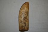 Scrimshaw with Etched Scene