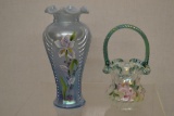 2 Fenton Hand Painted Pieces
