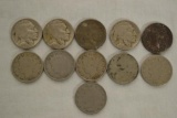 Coins. 6 V-Nickels & 5 Buffalo Nickels