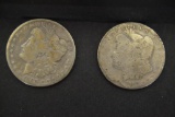 Coins. 2 Morgan Silver Dollars 1899 &1883