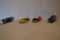 4 Die Cast Cars with Display Cases