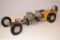 Model Yellow Twin Engine Dragster, 1-12th Scale