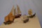 4 Three Masted Ship Models