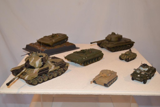 7 Assorted Model Tanks, Varible Sizes