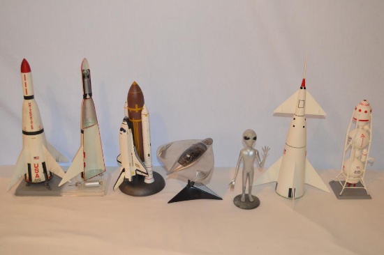Assorted Space Rockets, Ships, Alien & Roswell UFO