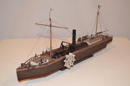 "Fulton's Clearmont", Side Wheel Stemaboat Model