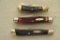 3 Camillus Folding Knives