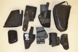 Leather Gun Case, 8 Assorted Holsters