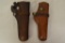 2 Right-Handed Hunter Revolver Leather Holsters