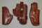 2 Right &1 Left Small Leather Holsters