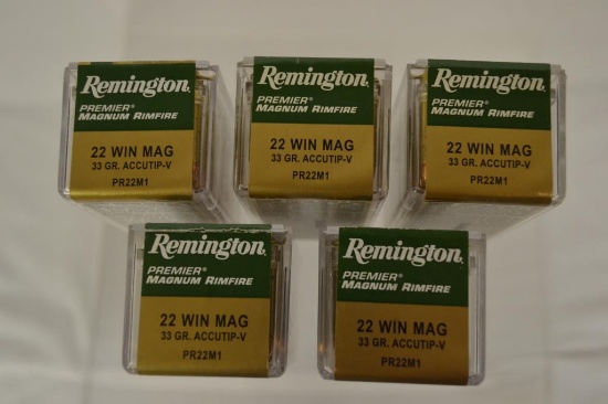 Ammo. 22 Win Mag, 33 GR. 250 Rounds