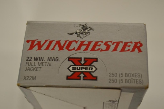 Ammo. 22 Winchester Mag Full Metal Jacket, 25 Rds.