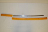Samurai Sword with Wooden Sheath. Reproduction