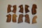 6 Sets Large Frame Wood Revolver Handgun Grips