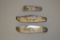 3 Schrade Scrimshaw Folding Knives