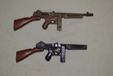 2 Miniature Replica Machine Guns