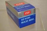 Ammo. CCI 22 WMR Maxi Mag. 50 Rounds