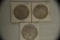 Coins. 3 Peace Silver Dollars 1922-D,1923-S,1925
