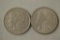 Coins. 2 Morgan Silver Dollars. 1900 & 1921
