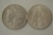 Coins. 2 Morgan Silver Dollars. 1889 & 1921