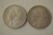 Coins. 2 Morgan Silver Dollars. 1886 & 1898