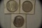 Coins. 3 Peace Silver Dollars. 1922, 1923,1925