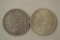 Coins. 2 Morgan Silver Dollars. 1886 & 1921.