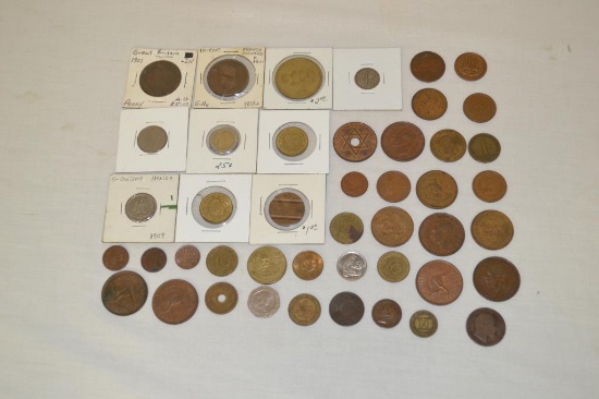 Coins. Foreign Coins. Approx 45 Total.