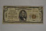 Currency. $ 5 National Currency Note. Series 1929