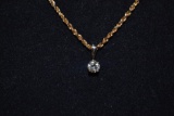 White Sapphire 1/3 ct. 14K Necklace