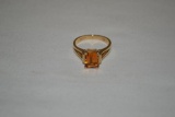 Amber Tourmaline ? 14 K Ring.