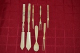 Ivory Resin Letter Openers, Forks & Spoon