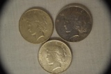 Coins. 3 Peace Silver Dollars 2- 1922 & 1- 1923 S